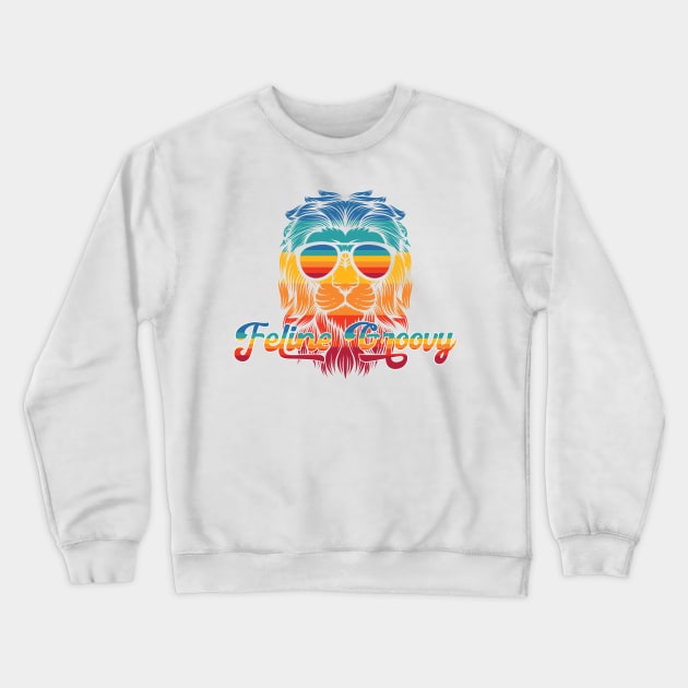 Feline Groovy Crewneck Sweatshirt by erinpriest